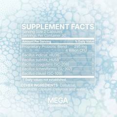 NEW！Mega Sporebiotic 60 Capsules Microbiome Labs, probiotic supplement – 3 PACK
