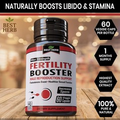 FERTILITY BOOSTER CONCEPTION AID MALE SUPPORT INCREASE SPERM MOTILITY VOLUME MEN