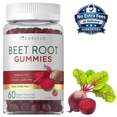 Beet Root Extract 6000mg 60 Strawberry Gummies with Black Pepper & Vitamin C