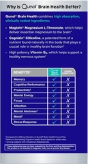 Qunol Brain Health Memory Plus w/ B6 Magnesium L-Threonate & Citicoline 60ct