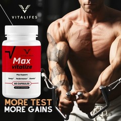 (3 Pack) Max Vitalize Advanced Male Support Supplement MaxVitalize 180 Capsules