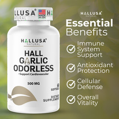 Odorless Garlic – Superfood – Supplement for Cardiovascular System – 60 Softgels