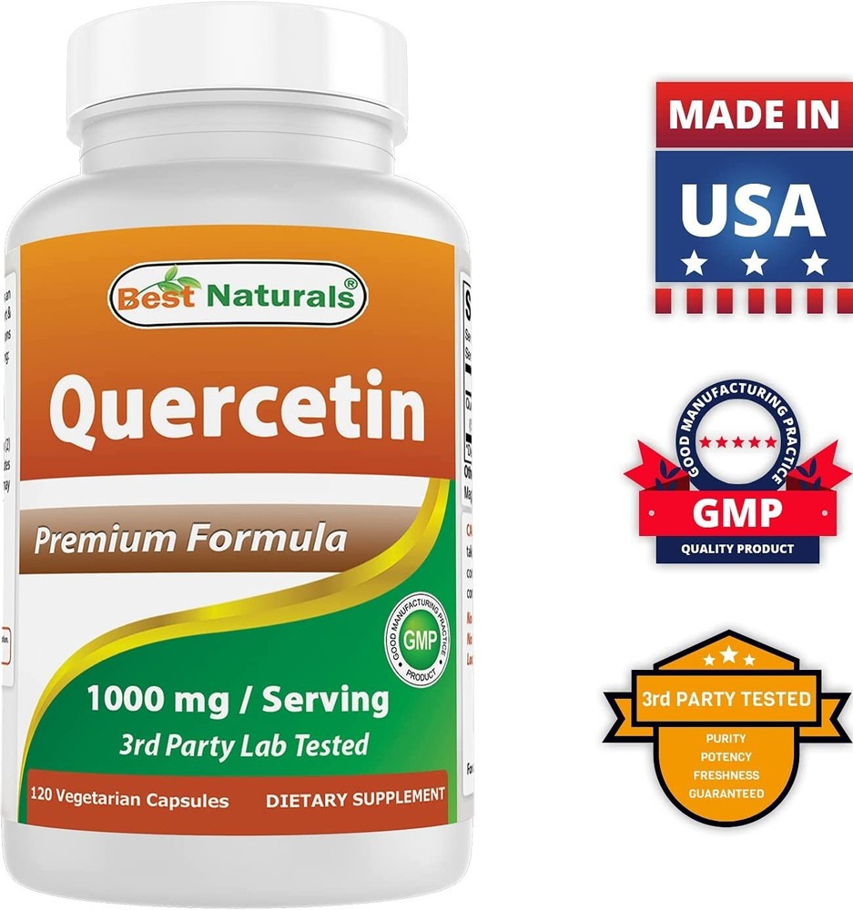 Quercetin 1000mg per Serving Immune Supports Natural Antioxidant 120 Veggie Caps