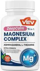 VEV DeepCalm Magnesium Complex 3 Pack 360 Capsule Supplement Pills Ashwagandha