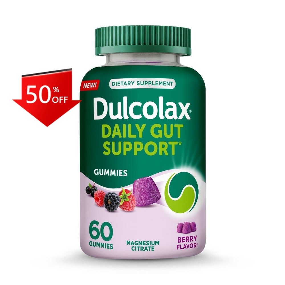 Dulcolax Daily Gut Support Gummies – Berry – 60ct