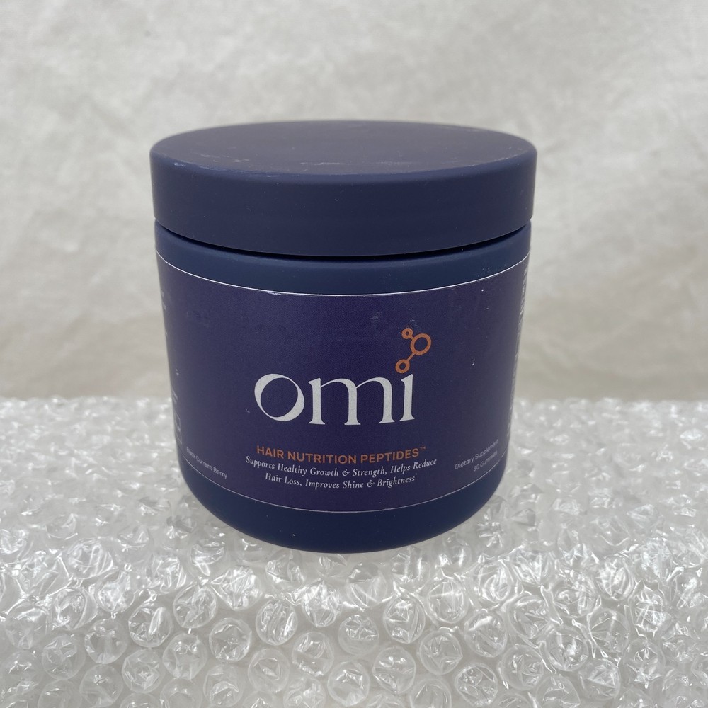 OMI Hair Nutrition Peptides 60 Gummies Black Currant Berry Flavor NEW Sealed