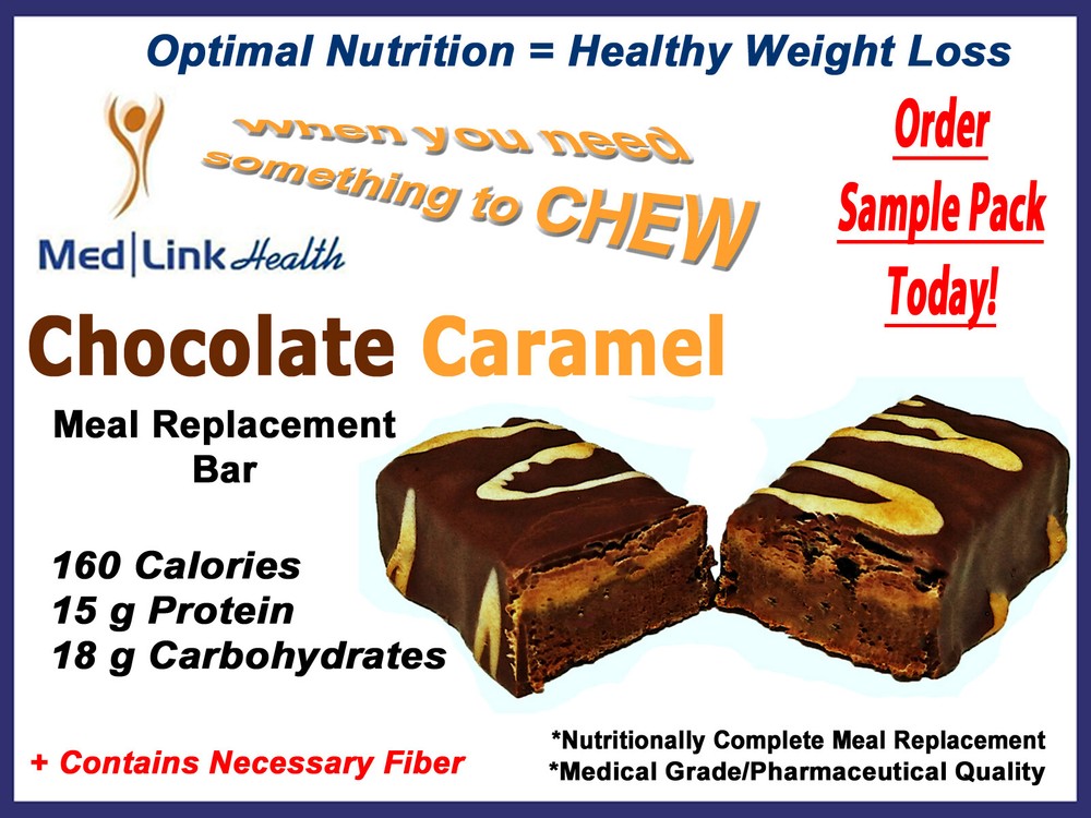 CHOCOLATE CARAMEL BAR Weight Loss | 6 Boxes | SIMILAR TO Optifast® 800