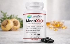 InnovaCaps MacaX10 10:1 Maca Extract 1000mg 100 Softgels Enhanced Absorption