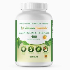 California Essentials Magnesium Glycinate 400 – 120 Tablets – Free Shipping