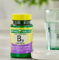 Spring Valley Timed-Release Vitamin B12 Tablets, 1,000 mcg, 60 Count