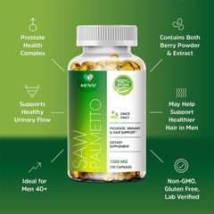 Saw Palmetto Extract 1000mg Prostate Supplement Urinary Men Health 240 Capsules