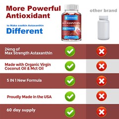 Astaxanthin 24mg-Ashwagandha,Grape Seed Oil-Vision Health,Heart & Joint Support