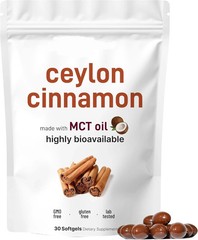 Ceylon Cinnamon 7,200Mg Equivalent | 30 Softgels with MCT Oil | Highly Bioavail