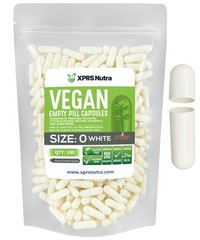 Size 0 White Empty Vegan Capsules Vegetarian Veggie Kosher Veg Caps DIY Pills