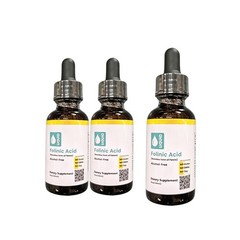 BUY 2 GET 1 FREE California Gold Nutrition Folinic Acid Alcohol 1oz/30ml- 3 Pack