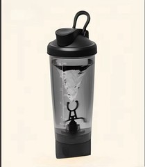 Battery Powered Electric Blender Bottle 24oz Black Flip Lock 30s Auto SY2023-20