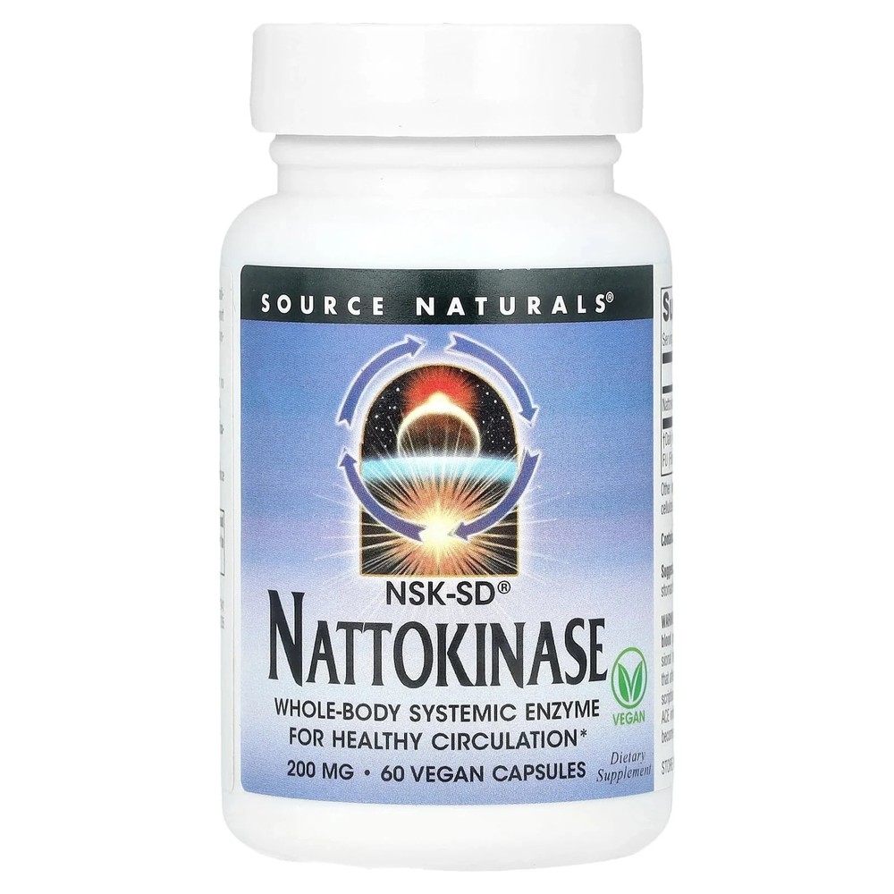 2 X Source Naturals, NSK-SD�, Nattokinase , 200 mg, 60 Vegan Capsules
