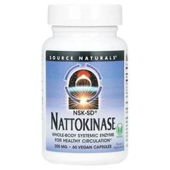 2 X Source Naturals, NSK-SD�, Nattokinase , 200 mg, 60 Vegan Capsules