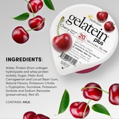Gelatein Plus Cherry Protein Supplement 20 Gram 12 Pack