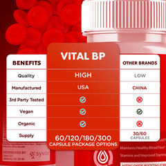 (1 Pack) Vital BP Advanced Blood Support Vitamin Formula VitalBP 60 Capsules