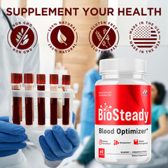 (2 Pack) Biosteady Advanced Support Blood Supplement Bio Steady 120 Capsules