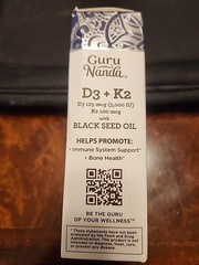 GuruNanda Cold Pressed Black Seed Oil with Vitamin D3 E & K2, 2 oz. Guru Nanda