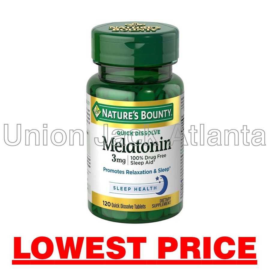 Nature’s Bounty Melatonin 3mg (120 tablets) exp 10/2027 – LOWEST PRICE