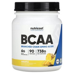 2 X Nutricost, Performance, BCAA, Pineapple, 1.6 lb (738 g)