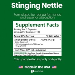 Stinging Nettle Leaf Extract 7500mg | 200 Caps Maximum Strength Urtica Dioica
