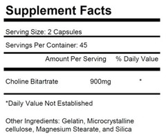 1 Btl Choline Bitartrate Brain Memory Booster Phosphatidylcholine Nootropic