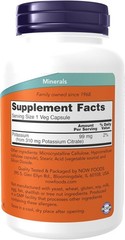 Citrato De Potasio Mineral Altamente Absorbible 180 Caps Non GMO Vegan