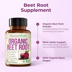 Organic Beetroot Supplement Usda Beet Root Tablets Black Pepper Circulation Pre