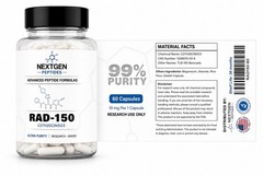 NextGen Peptides R A D 150 10 mg Capsules, 60 Count – 99% Purity