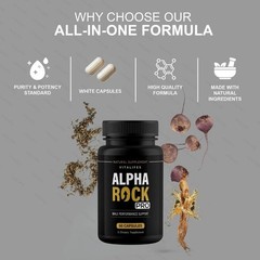 (5 Pack) Alpha Rock Pro Pills, Alpha Rock Performance Supplement (300 Capsules)