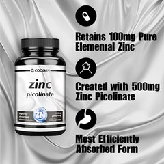 Zinc Picolinate 100mg-Immune Support & Skin Health,Absorption Supplement,Potency