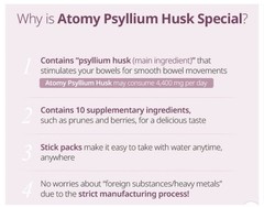 ATOMY Psyllium Husk Support for Normal Bowel Movement ** 5gx30ea Dietary Fiber