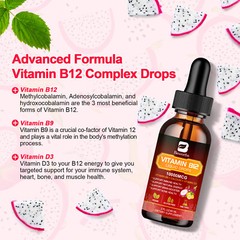 Extra Strength Vitamin B12 Liquid Vit B 12 Drops Energy Booster Methylcobalamin