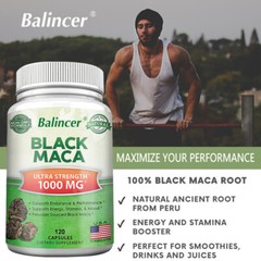 Black Maca Highest Potency Available 1000 mg Supports Desire and Stamina energy