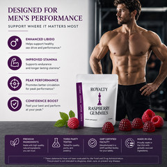 Royalty Raspberry Gummies for Men, Performance Enhancement Formula 10 Ct