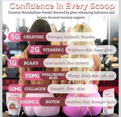 Bootyful Creatine for Women | Booty Builder | Raspberry Lemonade | 30 Servings