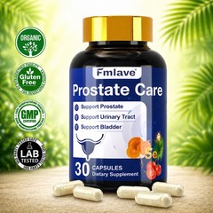 Natural Prostate Support Supplement – Non-GMO, Vegan, Gluten-Free, 30ct US Ship
