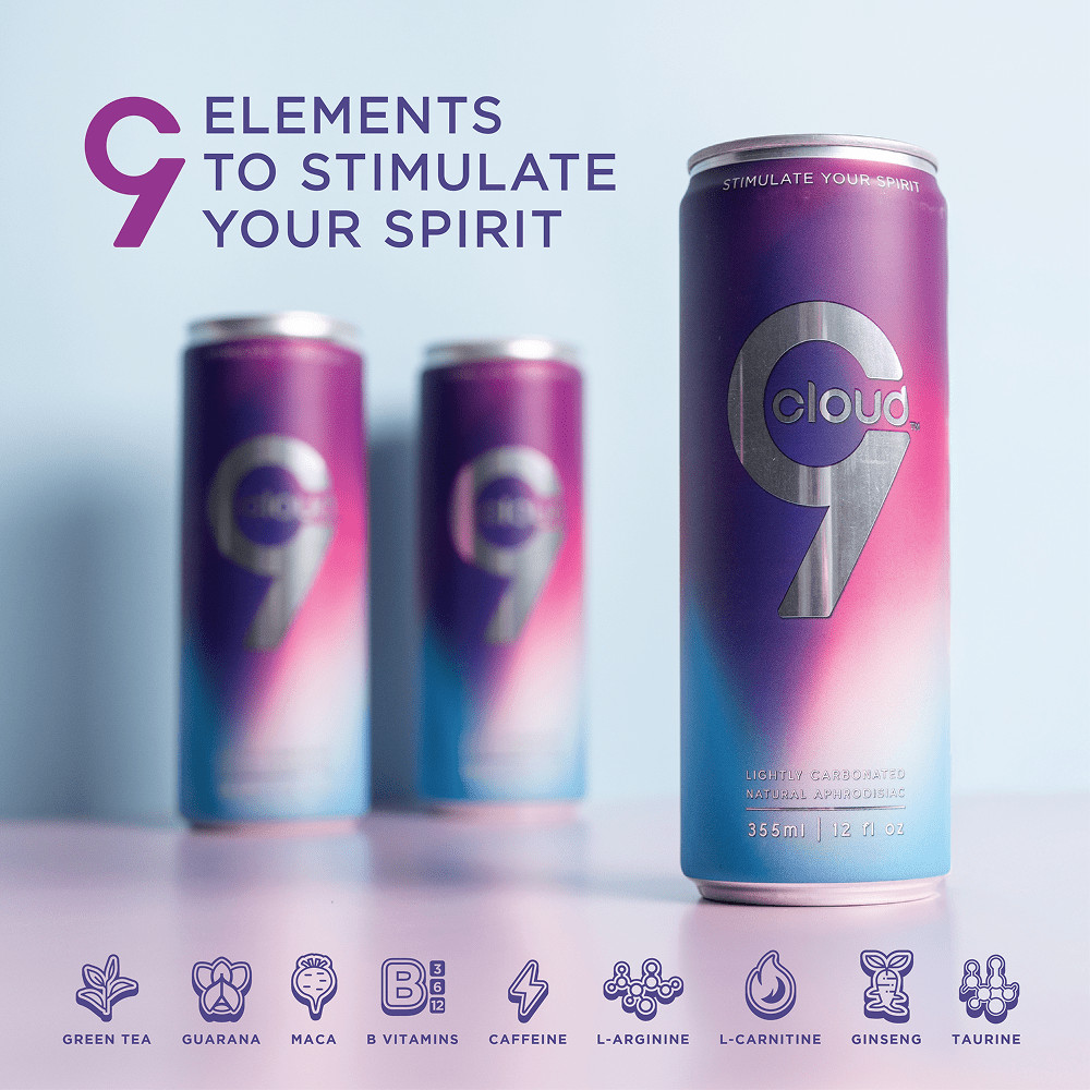 Cloud 9 Natural Aphrodisiac & Sensory Enhancer Drink – 12 fl oz Can (Single)