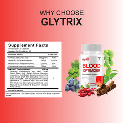 (5 Pack) Glytrix Premium Blood Support, Glytrix Advanced Pills (300 Capsules)