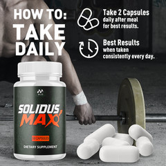(3 Pack) Solidus Max Advanced Male Health Support Vitamin Supplement 180 Capsule