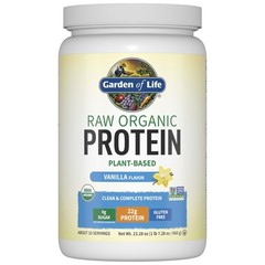12/26 Garden of Life Protein Powder, Vegan Protein Powder, Vanilla, 1.5 LB