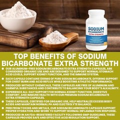Sodium Bicarbonate Capsules Extra Strength Organic Use No Junk Tablet 1300 Mg