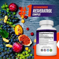 Resveratrol 1800mg Antioxidant Complex, Anti Aging, 90 Capsules