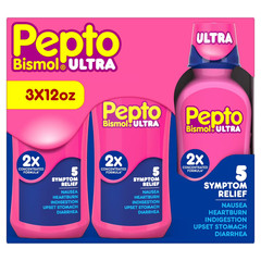 Pepto Bismol Ultra Liquid, Original, 12 fl. Oz ., 3 pack. FREE SHIPPING