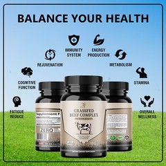 Desiccated Beef Organ Complex, Certified 100% GrassFed Undefatted 180 Capsules