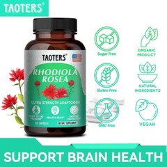 TAOTERS Herbal Supplements Rhodiola Rosea Root 1000 mg With Vitamin C